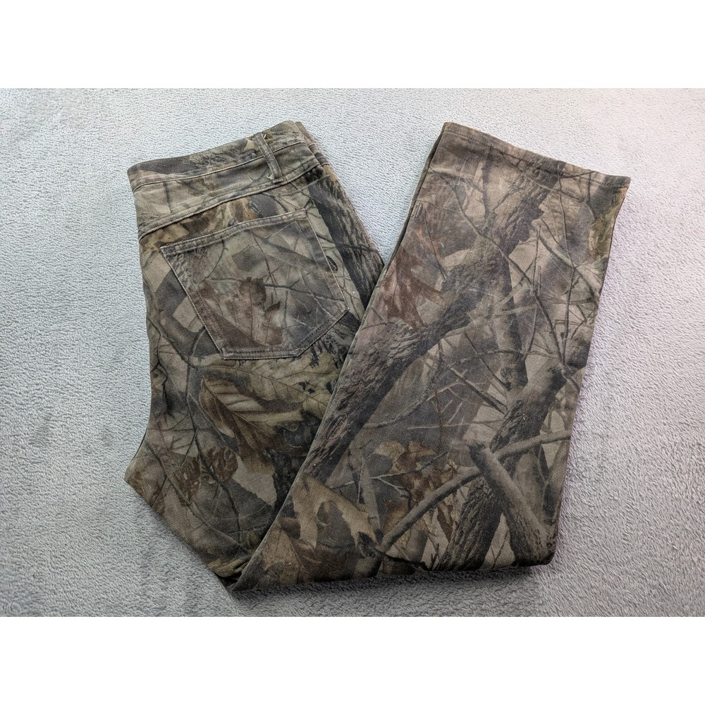 Outfitters Ridge Mens Camo Double Knee Hunting Pants 36x32 Real Tree Canvas Work